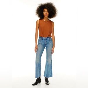Aritzia Jeans Denim Forum Marianne Mid Loose Flare size 27